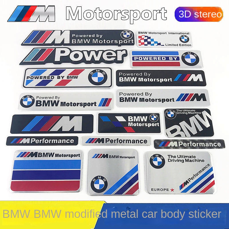 Miếng sticker tem nổi kim loại chữ M BMW trang trí xe ô tô Bmw1 Series 3 Series 5 Series 7 Series 3204 X1 X3