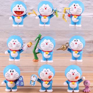 Bộ 9 mô hình đồ chơi Doremon mini bằng PVC dễ thương