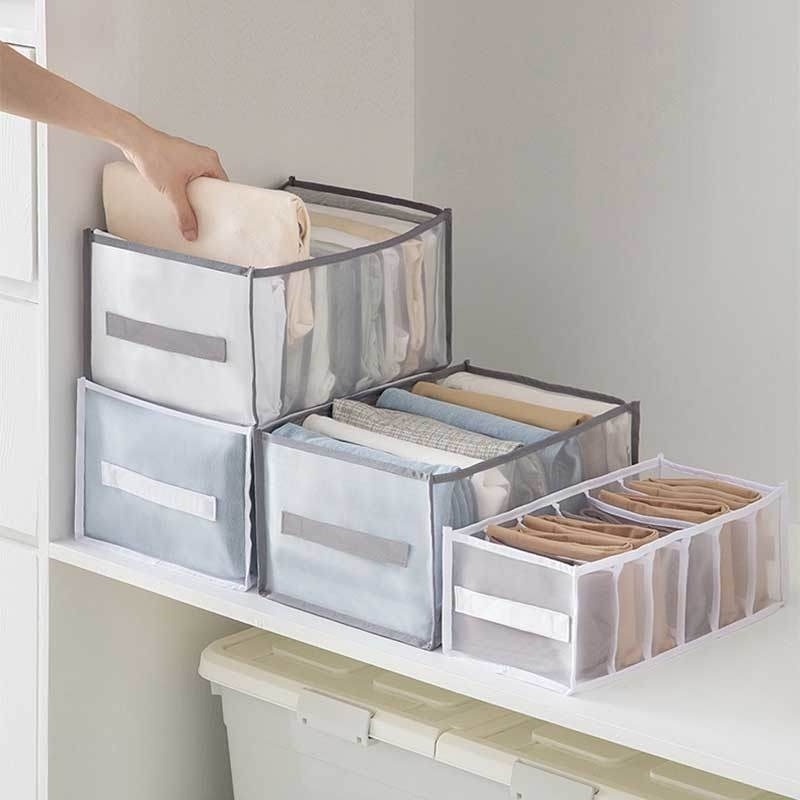 Hộp đựng quần áo đồ lót nhiều ngăn có thể gấp gọn tiện lợi trong tủ quần áo và tủ kéo