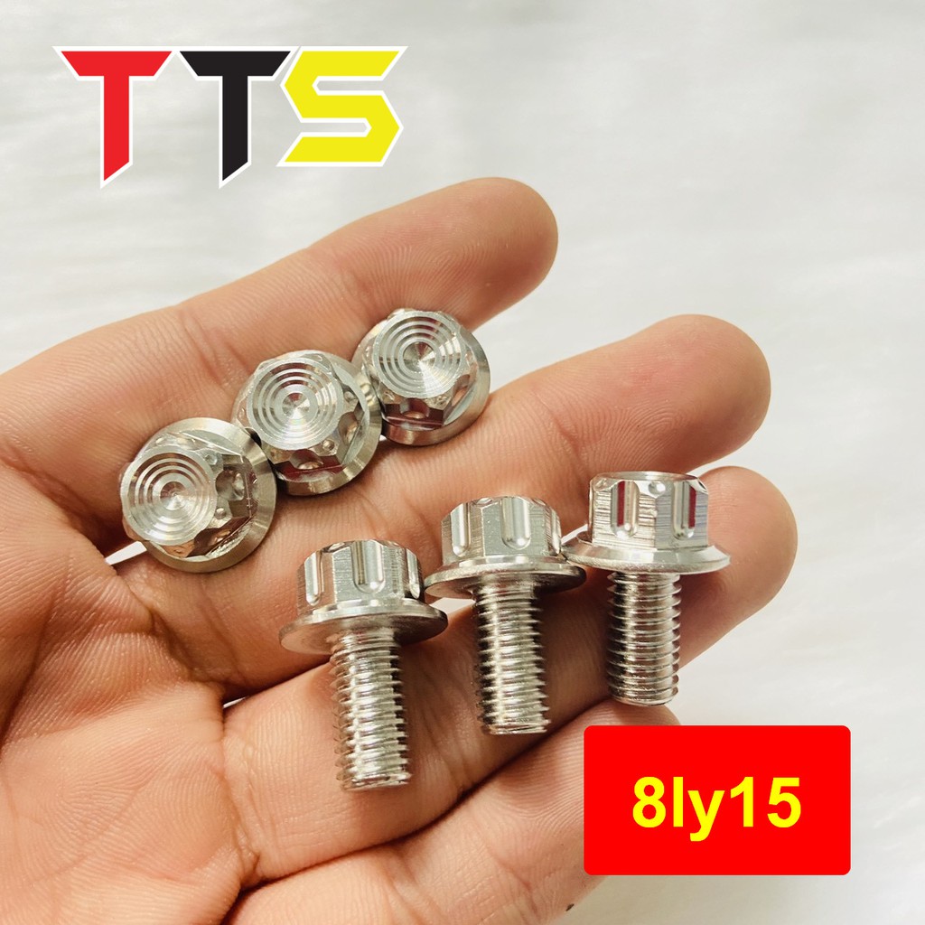 ( 8ly V2 ) Ốc 8LY Salaya V2  size 8ly15, 8ly25, 8ly30, 8ly40 lắp gác chân, treo pô, ghi đông xe máy