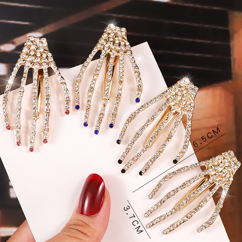 Kẹp Tóc Hình Bàn Tay Ma Đính Đá Lấp Lánh Thời Trang Halloween Cho Nữ