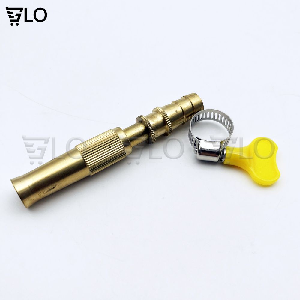 Đầu vòi xịt tăng áp bằng đồng, rửa xe hơi, rửa sân, tưới cây, làm vườn, điều chỉnh được áp lực nước .