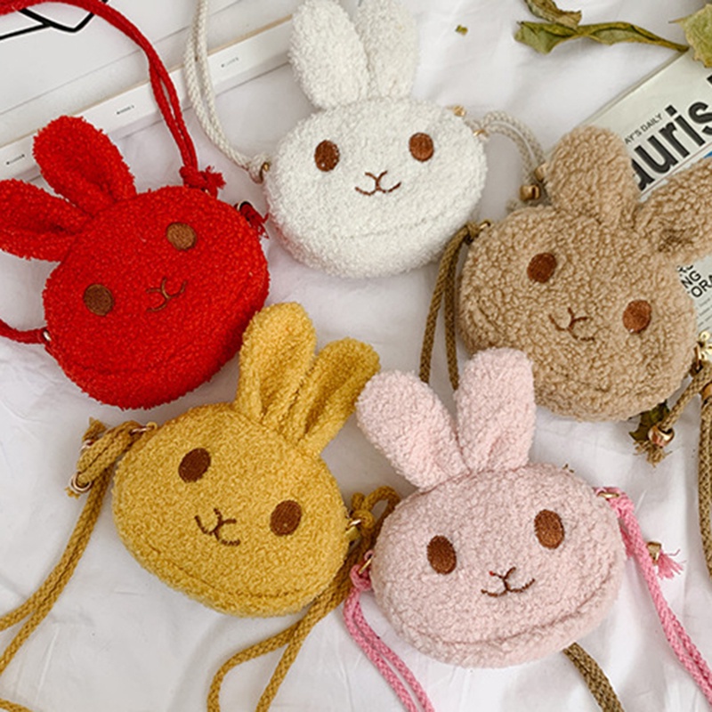 Túi Đeo Chéo Hình Thỏ Hoạt Hình Mini Dễ Thương Dành Cho Bé Gái