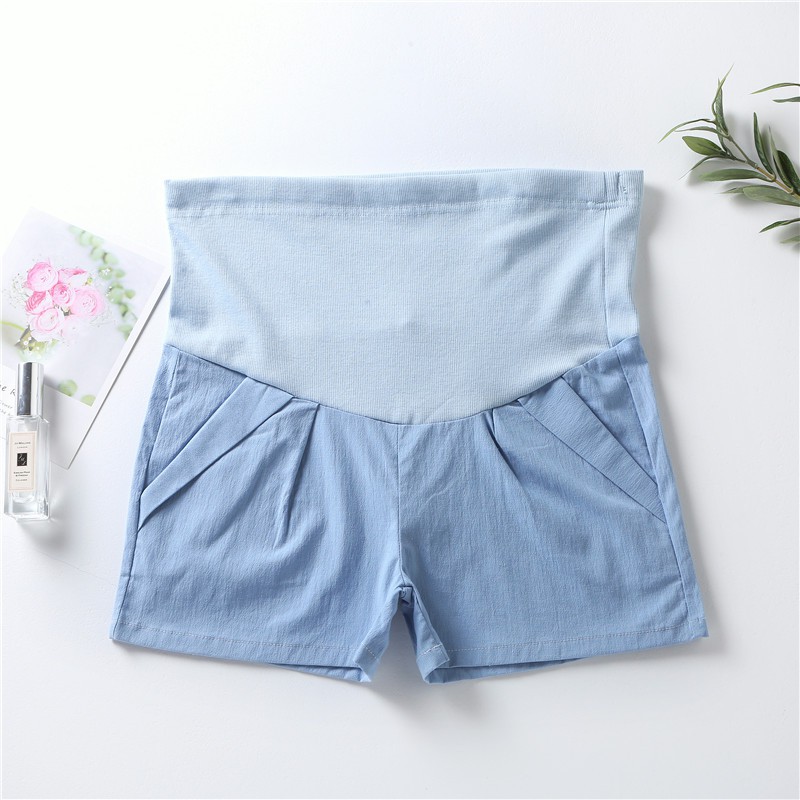 Quần đùi Bầu linen nhẹ mát.