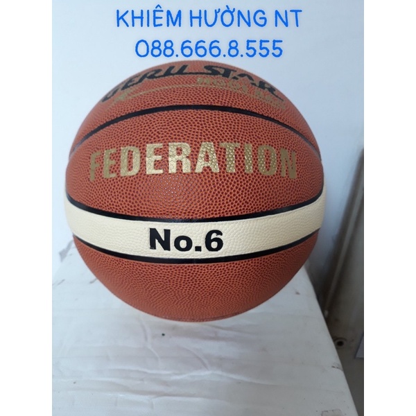 Geru Star Số 6 (2màu) Federation -Bóng thi đấu Chính Thức  liên đoàn Bóng rổ Việt Nam