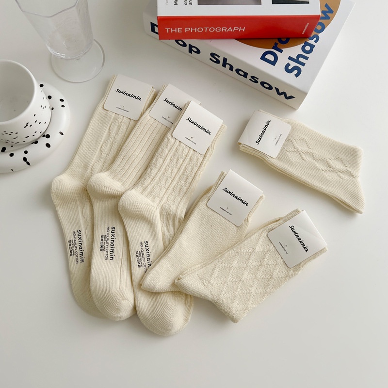 Vớ Cotton Len Dày Dặn Phong Cách Nhật Bản Thời Trang Mới Cho Nữ