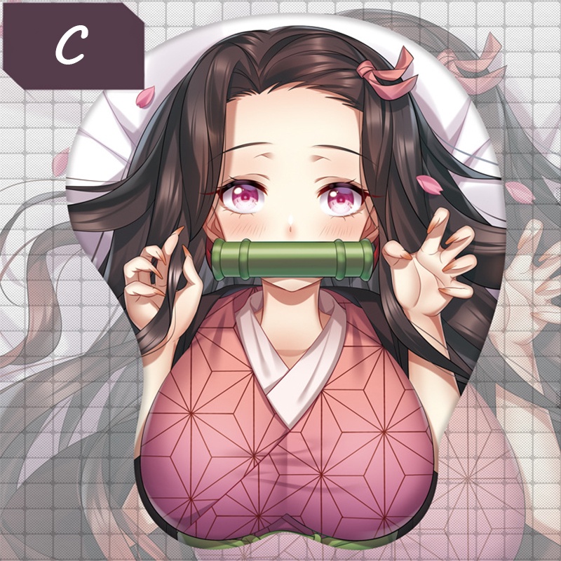 Miếng lót chuột phong cách Kimetsu No Yaiba 3D tùy chọn