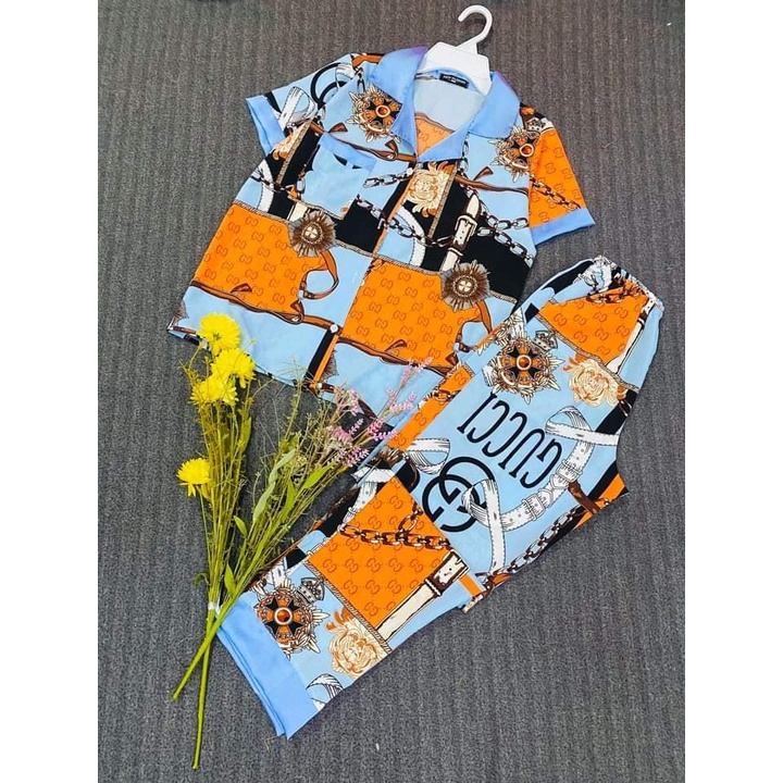 Pizama tay ngắn quần dài