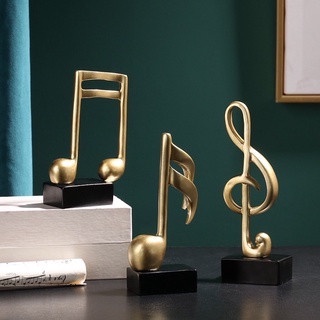 Bộ 3 Nốt Nhạc Decor mạ đồng loại tốt - Trang trí đàn Piano, tủ kệ , bàn làm việc...