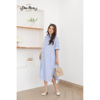 VÁY BẦU SOMI DÁNG DÀI, CỔ ĐỨC