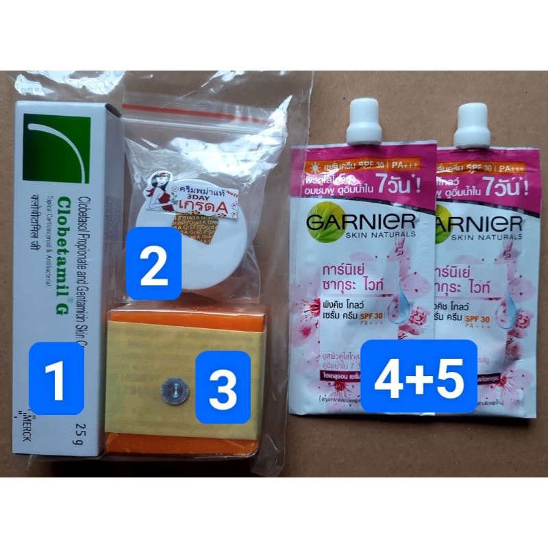 (HÀNG CHUẨN LOẠI 1) Bộ 5 món kem Nám Thái Lan Clobetamil G