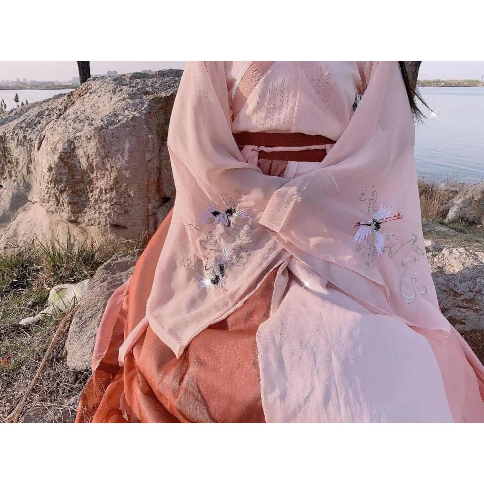 (CÓ SẴN) Hán phục Đào Hoa Ký thắt eo remake kèm yếm | BigBuy360 - bigbuy360.vn