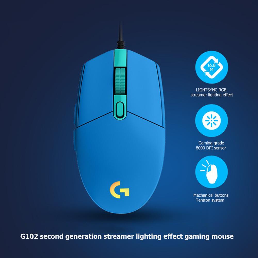 Chuột Gaming Logitech G102 Có Dây Và ĐèN NềN