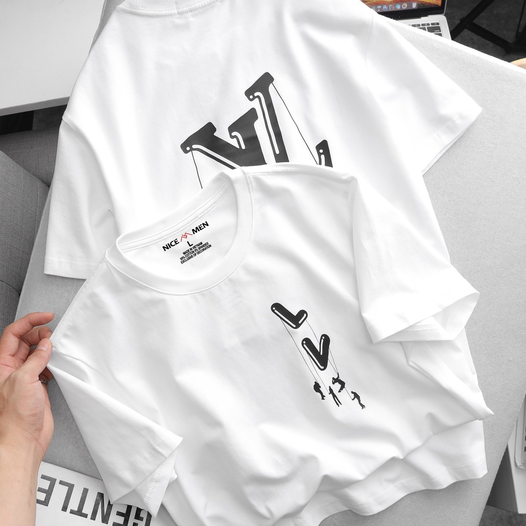 Áo Thun Cổ Tròn Nam COTTON 4 Chiều Basic Đẹp Phông Tay Ngắn Màu Trắng Đen Trơn Họa Tiết PERSON-LV3