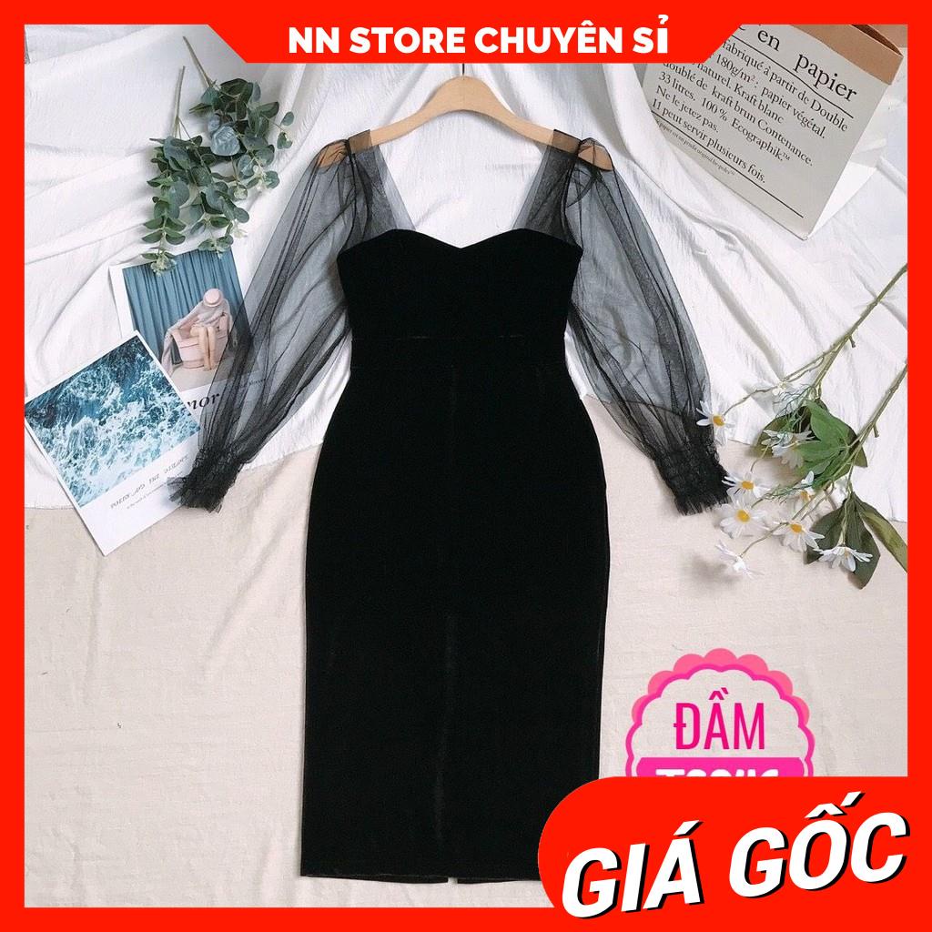 ĐẦM BODY PHỐI TAY LƯỚI HÀNG THIẾT KẾ TS346 ⚡100% ẢNH THẬT⚡ ĐẦM TIỆC ÔM BODY