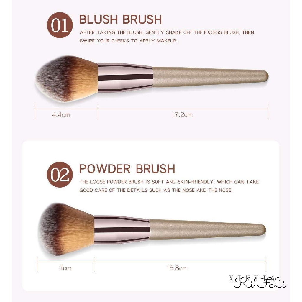 K2 Cọ Trang Điểm Thiết Kế Cán Gỗ Sang Trọng