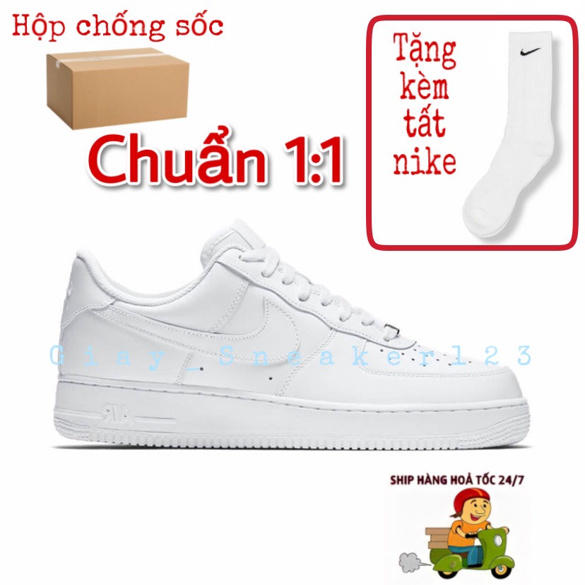 ⚡ trắng CHUẨN 11 đế cao, da dày dặn, form chuẩn, dễ phối đồ