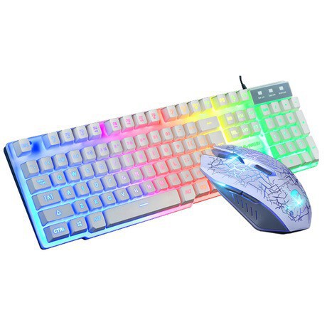  [RẺ VÔ ĐỊCH] Bộ Bàn Phím, Chuột giả cơ GAMING T6 LED 7 MÀU CAO CẤP + TẶNG LÓT CHUỘT ĐẸP  | BigBuy360 - bigbuy360.vn