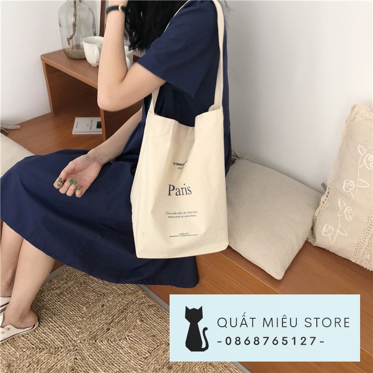 (Freeship từ 50k) (LOẠI 1) TÚI TOTE VINTAGE PARIS