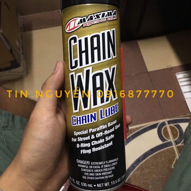 Chai xịt sên, dưỡng sên Maxima Chain Wax 535ml