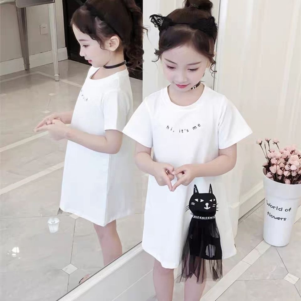 Áo Thun Tay Ngắn In Chữ Cho Bé Gái