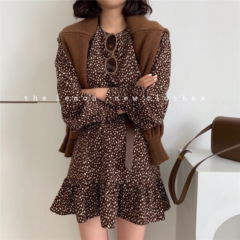 VÁY LIỀN DÀI TAY MÙA THU CỔ TRÒN