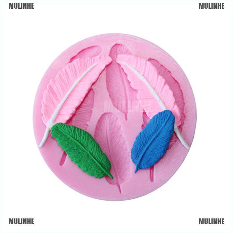 Khuôn Silicone Tạo Hình Lông Vũ 3D Làm Bánh DIY