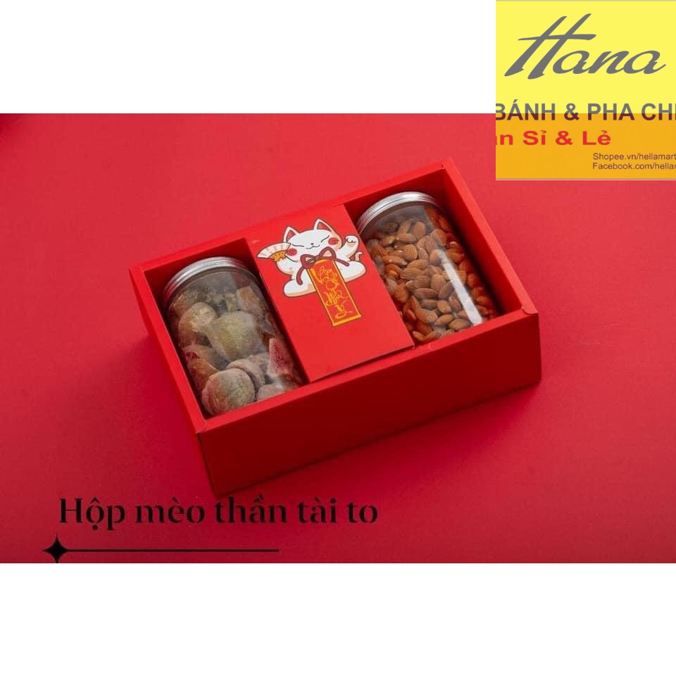 Hộp Quà Tết Mèo Thần Tài To Làm Từ Bìa Cứng Không Kèm Hộp Pet (29*18.5*9.5) - Hellamart