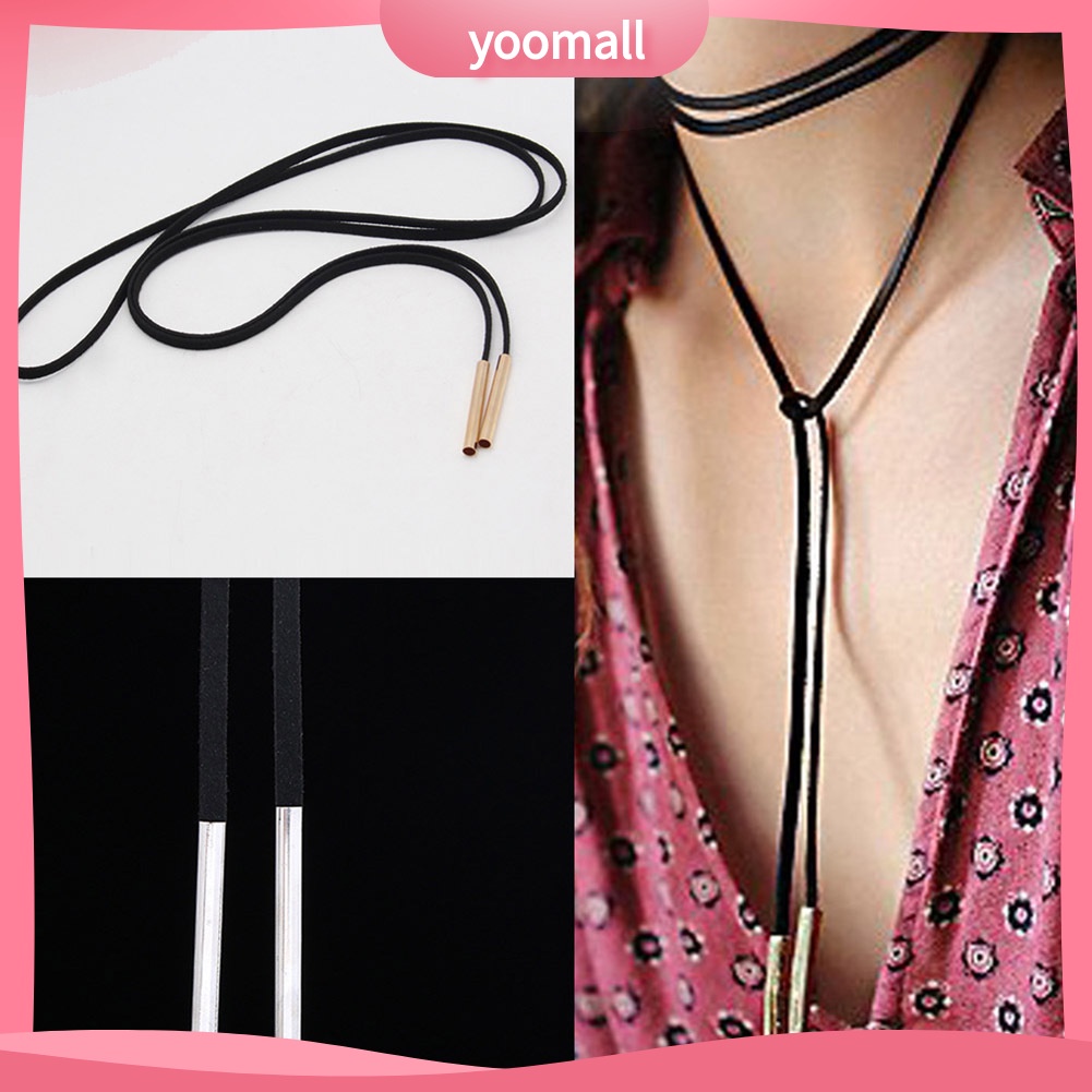 Thời Trang Vòng Cổ Choker Giả Da Màu Đen Phong Cách Boho Quyến Rũ