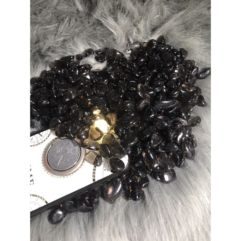 Vụn đá thach anh khói (Smoky Quartz) dùng thanh tẩy trong Tarot, cân bằng năng lượng, Reiki, thiền định, phong thủy