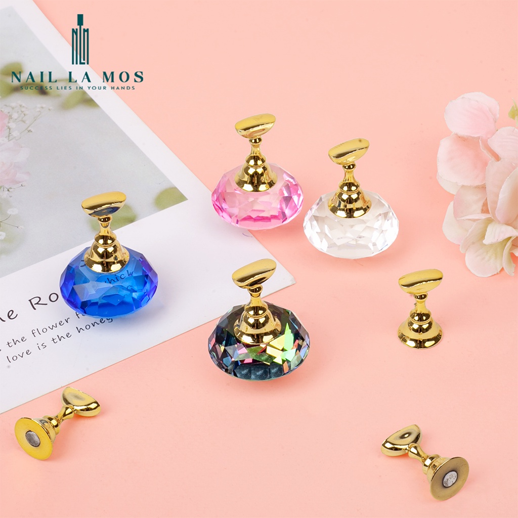 Đế gắn móng mẫu tập vẽ nail - Đế kim cương có nam châm
