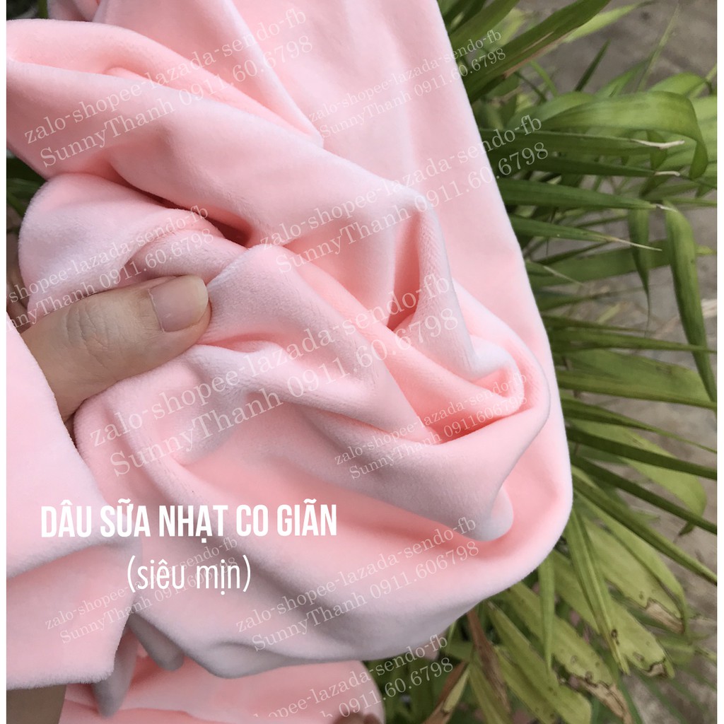 1m5 x 1m6 vải lông nhung đủ màu may thú bông, may drap, may vỏ gối, làm handmade SunnyThanh