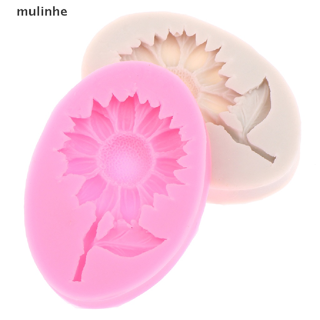 1 Khuôn Silicone Tạo Hình Hoa Hướng Dương Trang Trí Bánh