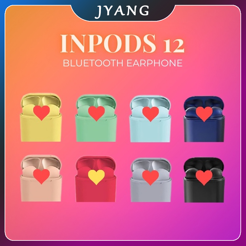 Tai Nghe Không Dây Bluetooth 5.0 i12 TWS Macaron inPods 12