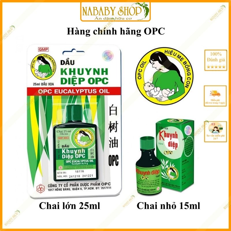 Dầu Khuynh Diệp OPC 25ml Cho Bé Thương Hiệu Mẹ Bồng Con[Chính Hãng Date 2024]