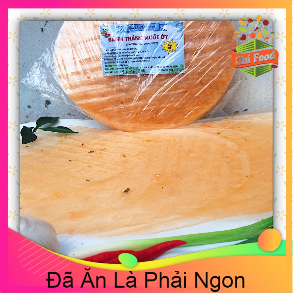 Bánh Tráng Muối Ớt Tây Ninh Xấp 300GR! Bánh Tráng Ớt Cay Thơm Ngon
