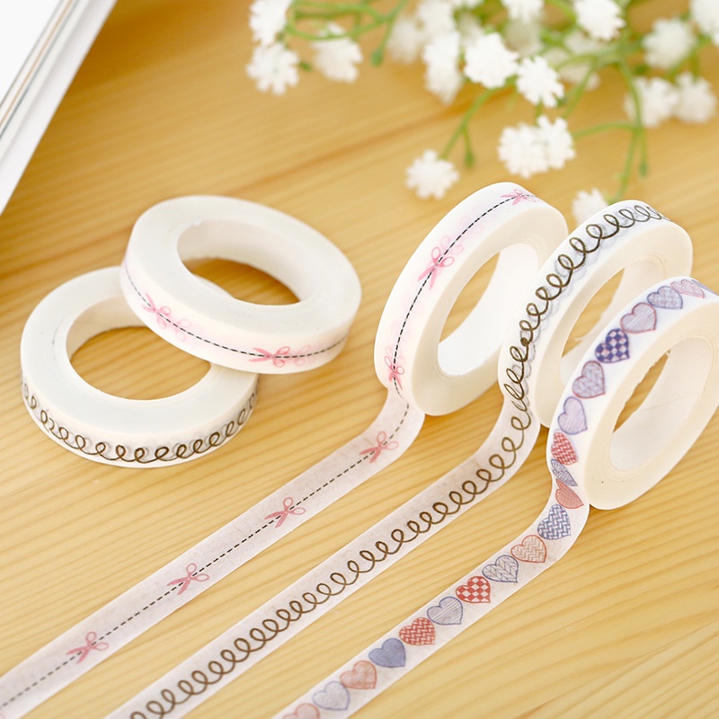 Washi tape sticker cute nhỏ nhắn DIY, Bullet Journal, Sổ lưu niệm, Sổ tay planner, Tạp chí, Nhật ký, Kế hoạch, Gói quà..