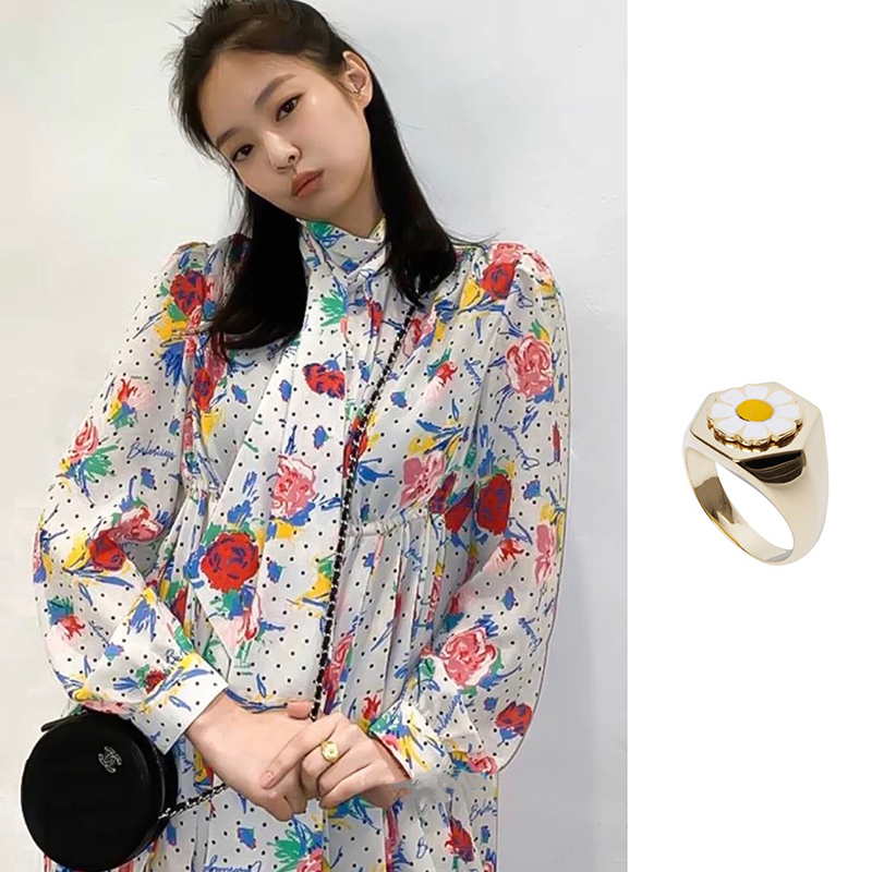 Nhẫn Hở Hình Hoa Cúc Phong Cách Âu Mỹ