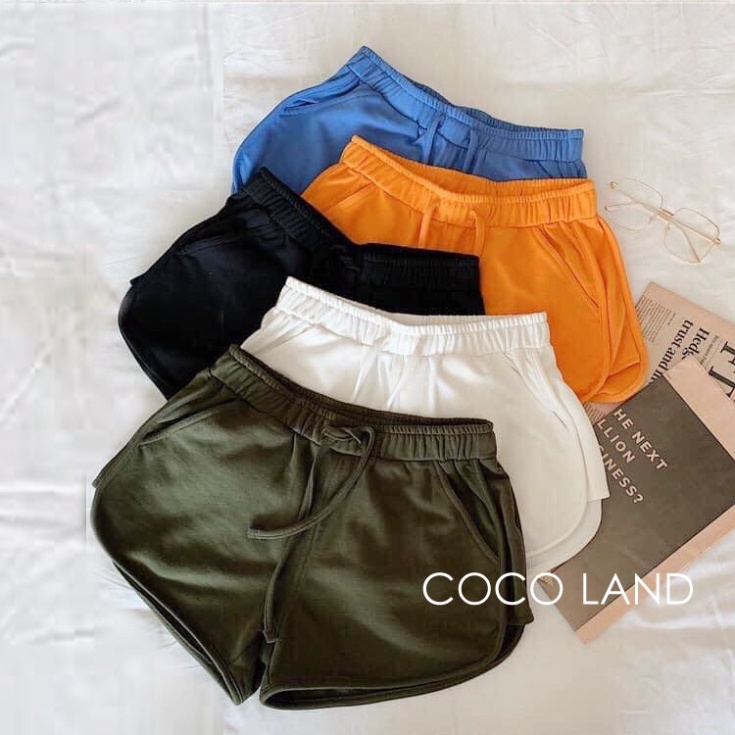 Quần short nữ vải thun da cá cạp cao dây rút, freesize 40-57kg rất đẹp và thoải mái nội y xanh chất đẹp giá tốt