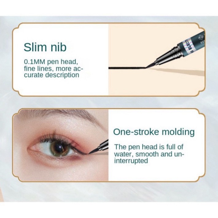 Kẻ Mắt Nước Heyxi Vỏ Xanh Lâu Trôi, Chống Thấm Nước (thân bút màu đen) LMN