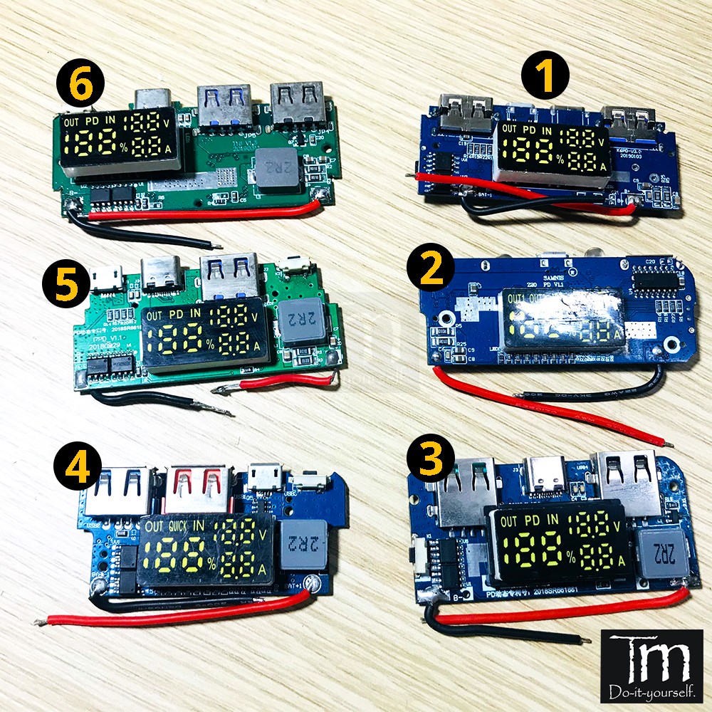 Mạch Sạc Dự Phòng Sạc Nhanh QC3.0 Hiển Thị Dòng Áp LCD