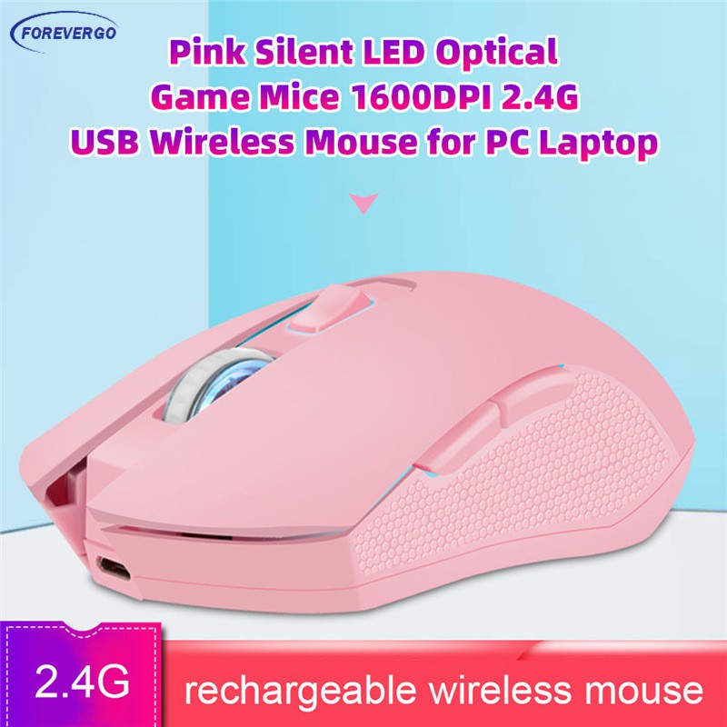 Chuột Không Dây Tích Hợp Đèn Led 1600dpi 2.4g