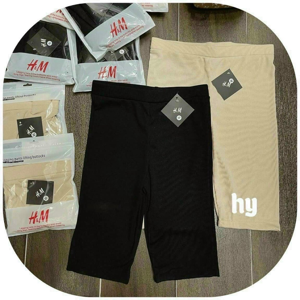 Quần legging ngố HM vải dày dặn chất cotton co giãn 4 chiều M404