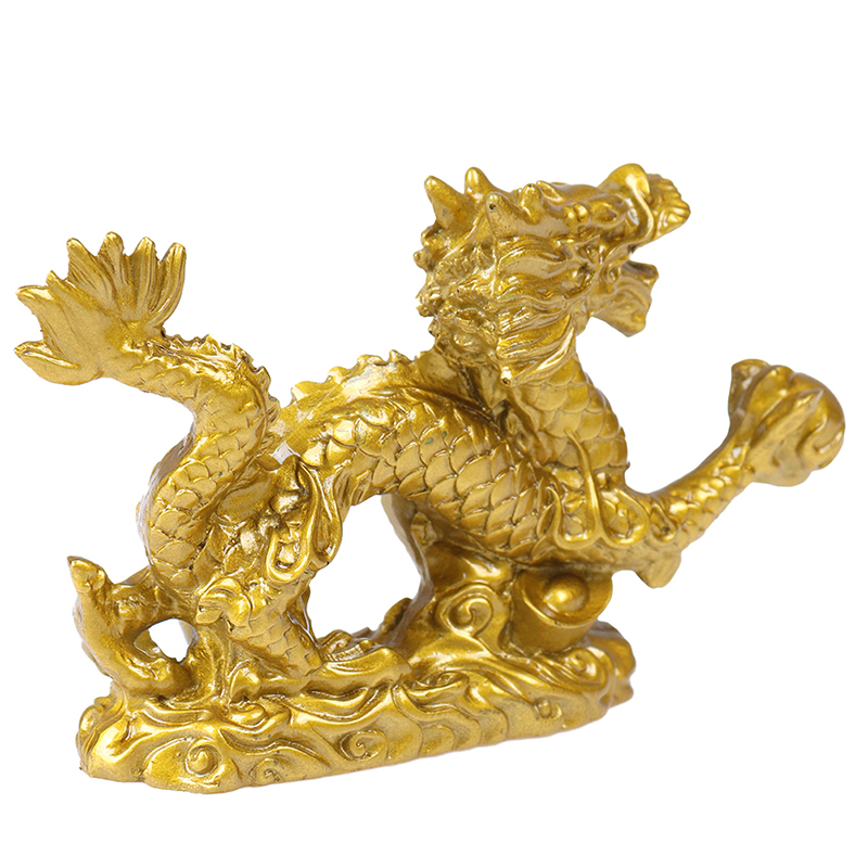 Newtimingbuild Chinese Zodiac Twelve Statue Gold Dragon Statue Animal Ornament Home Furni NTB