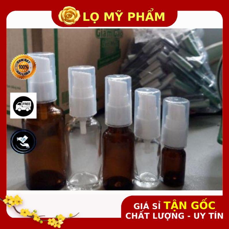 Chai Chiết Mĩ Phẩm ❤ GIÁ TỐT NHẤT ❤ Chai thủy tinh xịt giọt 15ml,20ml,30ml chiết mỹ phẩm, dầu gội, sữa tắm, serum .