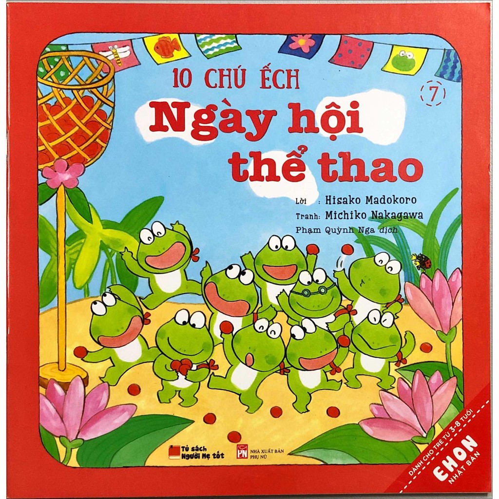 Sách Truyện Ehon Nhật Bản 10 Chú ếch Ngày Hội Thể Thao
