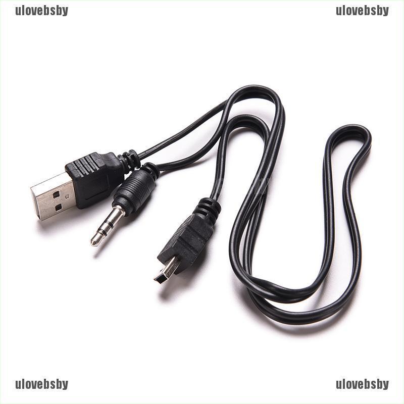 【ulovebsby】3.5mm USB to Mini USB Standard Audio Jack Connection Cable for Spea