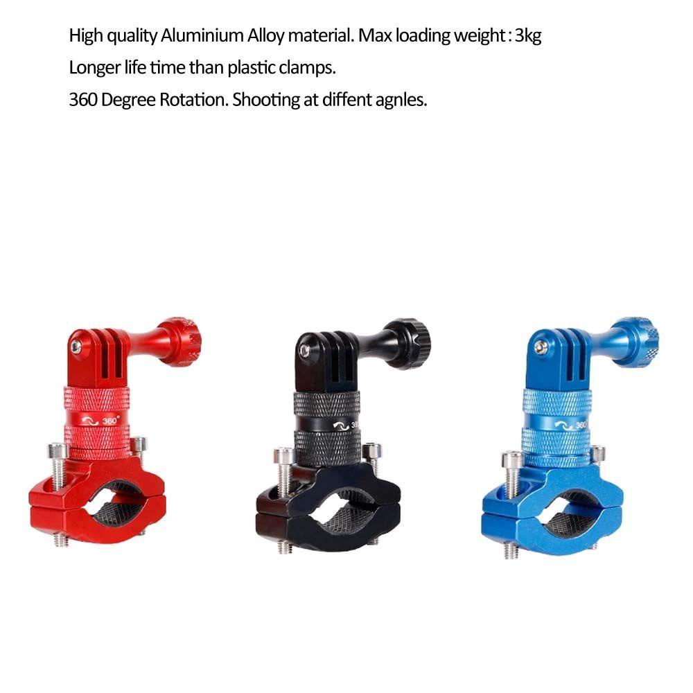 Giá Đỡ Máy Ảnh Gopro Bằng Hợp Kim Nhôm Xoay 360 Độ Gắn Tay Lái Xe Đạp / Mô Tô