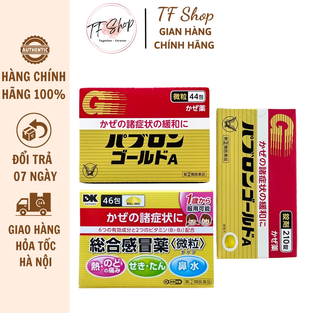 Viên uống hỗ trợ cảm cúm Taisho Parbon dành cho người lớn - trẻ em chính hãng Nhật Bản