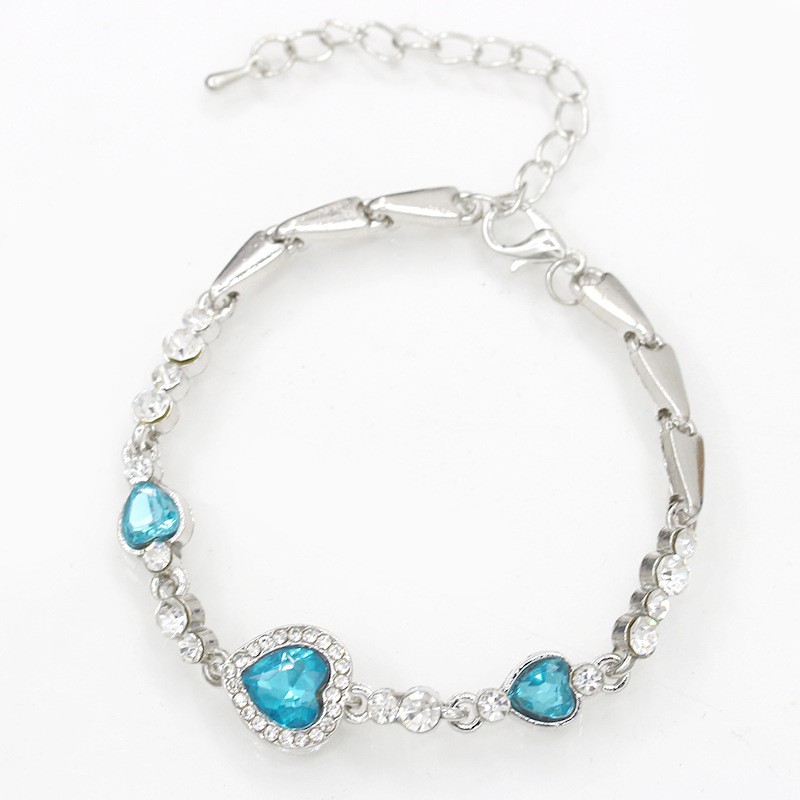 Ocean Heart Crystal Bracelet